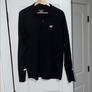 Arc'teryx Cormac Zip Neck LS Men’s - Black Quarter-Zip Tech Pullover